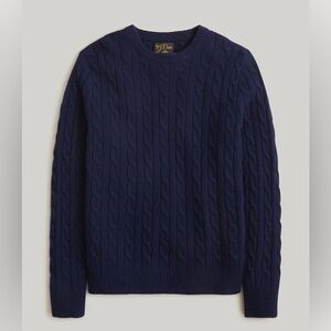 J. Crew cashmere Deep Blue Cable Knit Sweater
Runs small!
